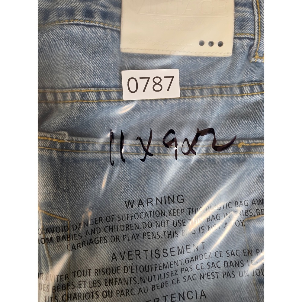 Selected Denim Mens Jean Shorts W36 XL Light Wash Regular Fit Cuffed Bermuda - Picture 8 of 9